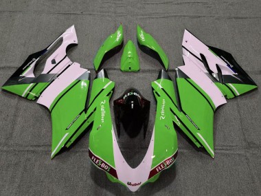 Acheter Carénages Moto Ducati 959 1299 2015-2020 - Blanc Vert Noir Brillant Unibat Flex-Box OEM Style