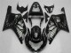 Carénages Moto Suzuki GSXR 600/750 2001-2003 - Noir Brillant Argent Flamme