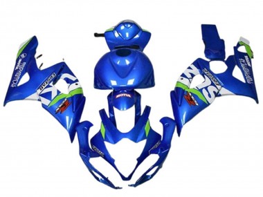 Acheter Carénages Moto Suzuki GSXR 1000 2005-2006 - Bleu Vert Blanc Motul