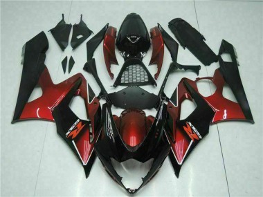 Acheter Carénage Moto Suzuki GSXR 1000 2005-2006 - Rouge Noir Brillant