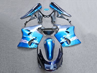 Acheter Carénages Moto Kawasaki ZZR1100 1993-2003 - Bleu Brillant Gris