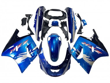 Acheter Carénages Moto Kawasaki ZZR1100 1993-2003 - Bleu Argent Noir