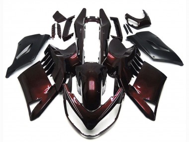Acheter Carénages Moto Kawasaki GTR1400/ZG1400 2007-2009 - Rouge Marron Noir
