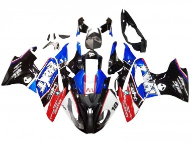 Acheter Carénage Moto BMW S1000RR 2015-2016 - Bleu Rouge Noir Brillant