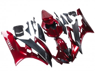 Acheter Carénage Moto Yamaha YZF 600 R6 2006-2007 - Rouge Noir Mat