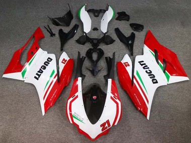Acheter Carénages Moto Ducati 959/1299 2015-2020 - Blanc Rouge Vert Noir Brillant 21