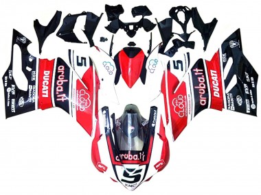 Acheter Carénages Moto Ducati 959/1299 2015-2020 - Blanc Rouge Noir Brillant Aruba 5