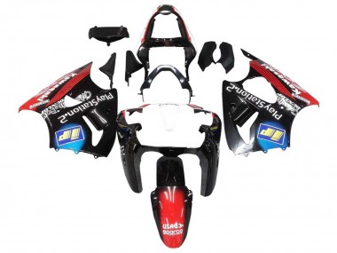 Acheter Carénages Moto Kawasaki ZX6R 2000-2002 - Noir Brillant Rouge Bleu Rouge PlayStation 2