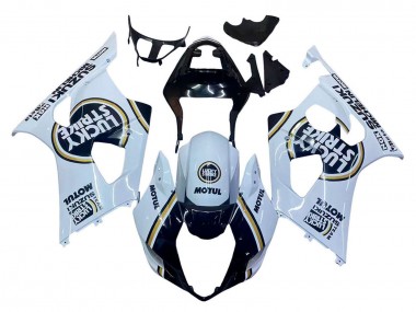 Acheter Carénages Moto Suzuki GSXR 1000 2003-2004 - Blanc Noir Or Motul Lucky Strike