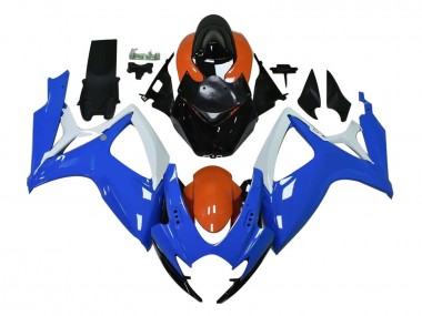 Acheter Carénages Moto Suzuki GSXR 600 / GSXR 750 2004-2005 - Blanc Bleu Orange Noir