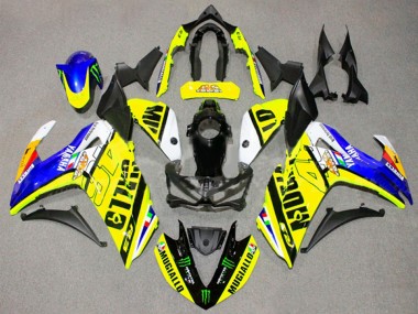 Acheter Carénages Moto Yamaha YZF R3/R25 2015-2018 - Jaune Bleu Noir Monstre