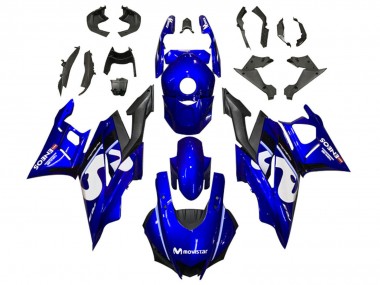 Acheter Carénages Moto Yamaha YZF R3/R25 2019-2021 - Bleu Blanc Noir MoviStar ENEOS