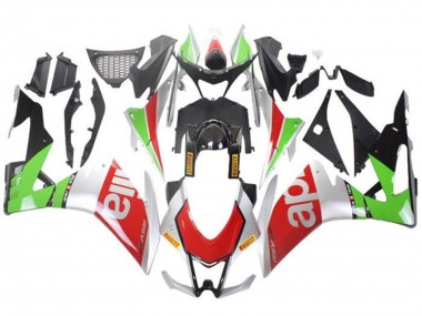 Acheter Carénages Moto Aprilia RSV4 1000 2009-2015 - Argent Rouge Vert