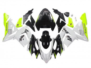 Acheter Carénages Moto Kawasaki ZX10R 2004-2005 - Blanc Noir Jaune Néon