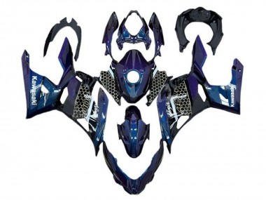 Acheter Carénages Moto Kawasaki Ninja 400 2018-2024 - Bleu Blanc Rayon de Miel