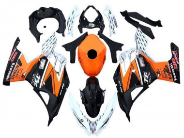 Acheter Carénages Moto Kawasaki Ninja 400 2018-2024 - Orange Blanc Noir