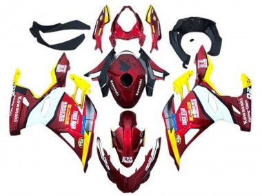 Acheter Carénages Moto Kawasaki Ninja 400 2018-2024 - Rouge Jaune Blanc Bleu EVA Courses