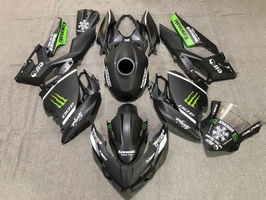 Acheter Carénages Moto Kawasaki Ninja 400 2018-2024 - Noir Mat Blanc Vert Monstre Neige