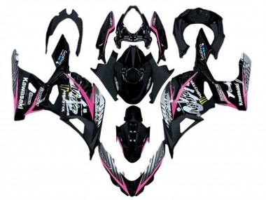 Acheter Carénages Moto Kawasaki Ninja 400 2018-2024 - Noir Brillant Rose Blanc