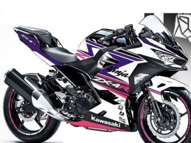Acheter Carénages Moto Kawasaki Ninja 400 2018-2024 - Blanc Violet Rose