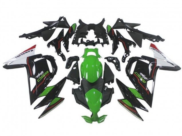 Carénages Moto Kawasaki Ninja 650 EX650 2020-2025 - Vert Noir Blanc Rouge