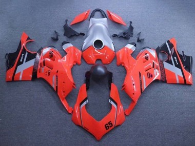 Acheter Carénages Moto Ducati Panigale V4 V4S 2020-2021 - Argent Rouge Noir Mat Bande 65