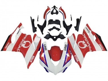 Acheter Carénages Moto Ducati 959/1299 2015-2020 - Blanc Rouge Bleu Pramac