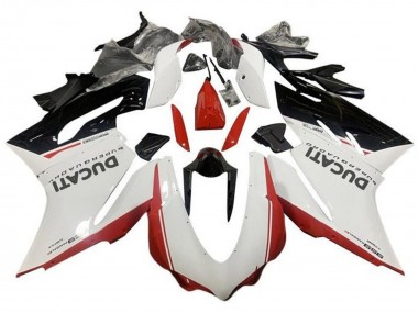 Acheter Carénages Moto Ducati 959 2015-2020 - Blanc Rouge Noir Brillant