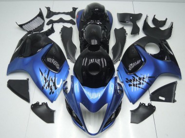 Acheter Carénages Moto Suzuki GSXR 1300 Hayabusa 2008-2020 - Noir Brillant Bleu Clair