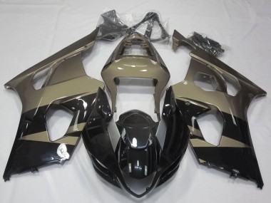 Acheter Carénages Moto Suzuki GSXR 1000 2003-2004 - Noir Brillant Taupe Brun