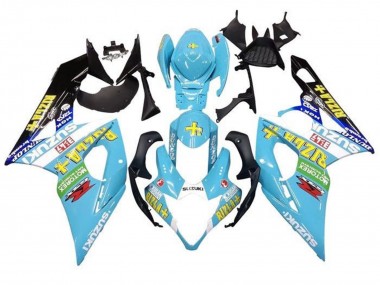 Acheter Carénages Moto Suzuki GSXR 1000 2005-2006 - Bleu Clair Vert Noir Jaune Rizla