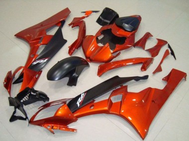 Acheter Kits Carénage Moto Yamaha YZF R6 2006-2007 - Orange Noir Mat