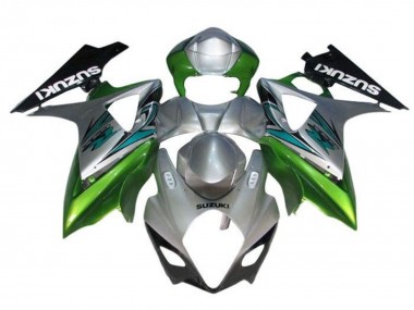 Acheter Carénages Moto Suzuki GSXR 1000 2005-2006 - Argent Vert Noir