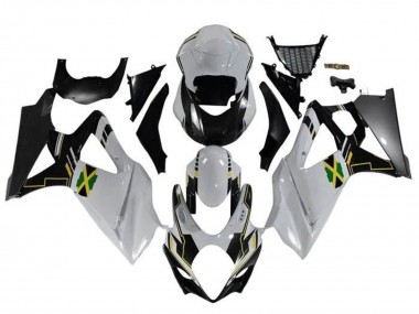 Acheter Carénages Moto Suzuki GSXR 1000 2005-2006 - Blanc Noir Jaune Jamaica