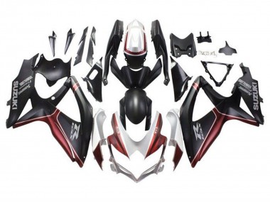 Acheter Carénages Moto Suzuki GSXR 600 / GSXR 750 2008-2010 - Blanc Rouge Noir Mat