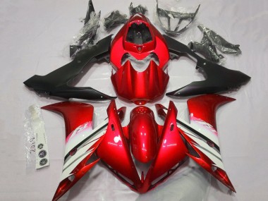 Acheter Carénages Moto Yamaha YZF 1000 R1 2004-2006 - Rouge Blanc Noir Mat
