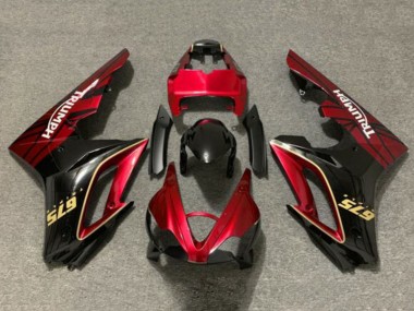 Acheter Carénages Moto Triumph Daytona 675 Triple 2009-2012 - Rouge Or Noir Brillant