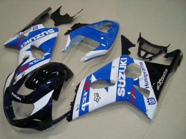 Acheter Carénages Moto Suzuki GSXR 1000 2000-2002 - Blanc Bleu Noir Brillant