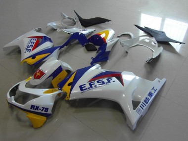 Acheter Carénages Moto Kawasaki ZX250R 2008-2012 - Blanc Jaune Bleu Rouge EFSF RX-78