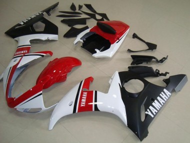 Acheter Carénages Moto Yamaha YZF R6 2003-2004 - Blanc Rouge Noir Mat