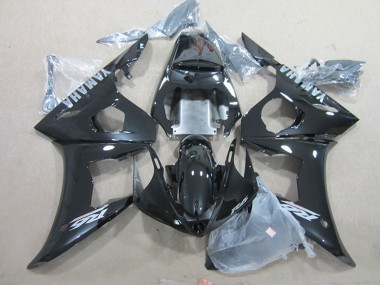 Acheter Carénages Moto Yamaha YZF R6 2003-2004 - Noir Brillant Argent Décalque