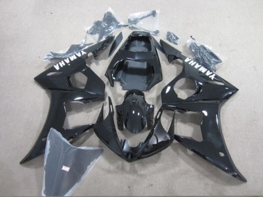 Acheter Carénage Moto Yamaha YZF R6 2003-2004 - Noir Brillant Blanc Décalque