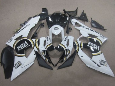 Acheter Carénages Moto Suzuki GSXR 1000 2005-2006 - Blanc Noir Lucky Strike Motul