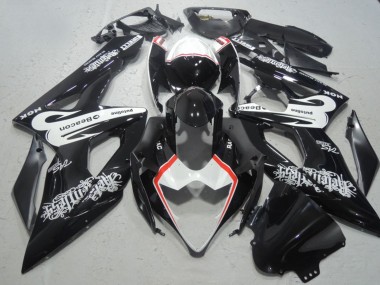 Acheter Carénages Moto Suzuki GSXR 1000 2005-2006 - Noir Brillant Blanc Rouge Balise