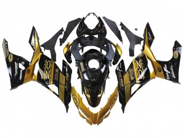 Acheter Carénages Moto Kawasaki EX400 2018-2024 - Or Noir Brillant