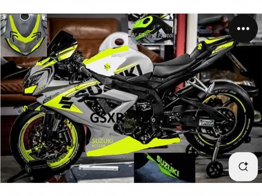 Acheter Carénages Moto Suzuki GSXR 750 2004-2005 - Gris Lemon Vert Noir